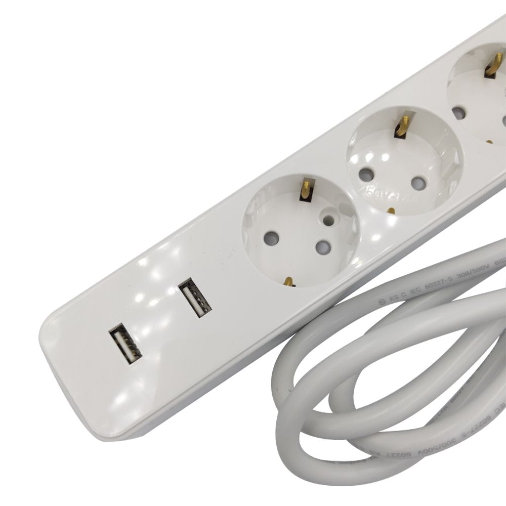 3구 책상 멀티 충전 콘센트 USB 멀티탭 3M 화장실 선