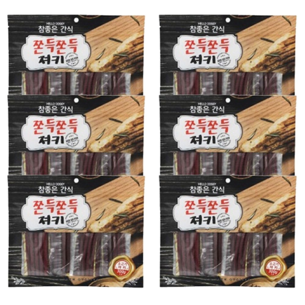 강아지 쫀득 참좋은 일상 소고기 져키 300g 6P 반려견