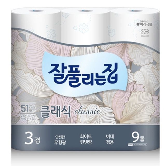 9롤 6세트 잘풀리는집 화장지 휴지 3겹