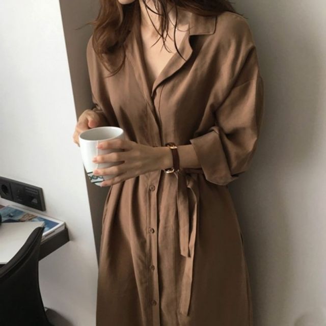 원피스 용 롱 쟈켓 룩 GGA M 겸 브라운
