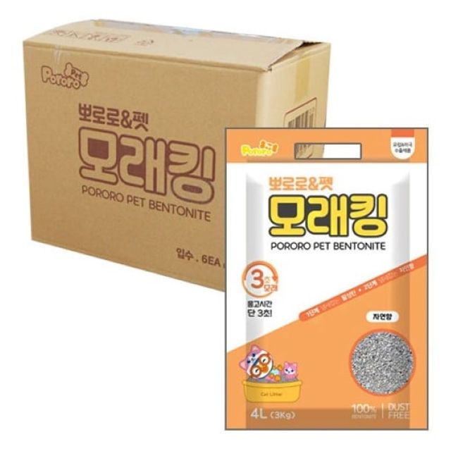뽀로로/펫 모래킹4LX6개1박스(자연향)