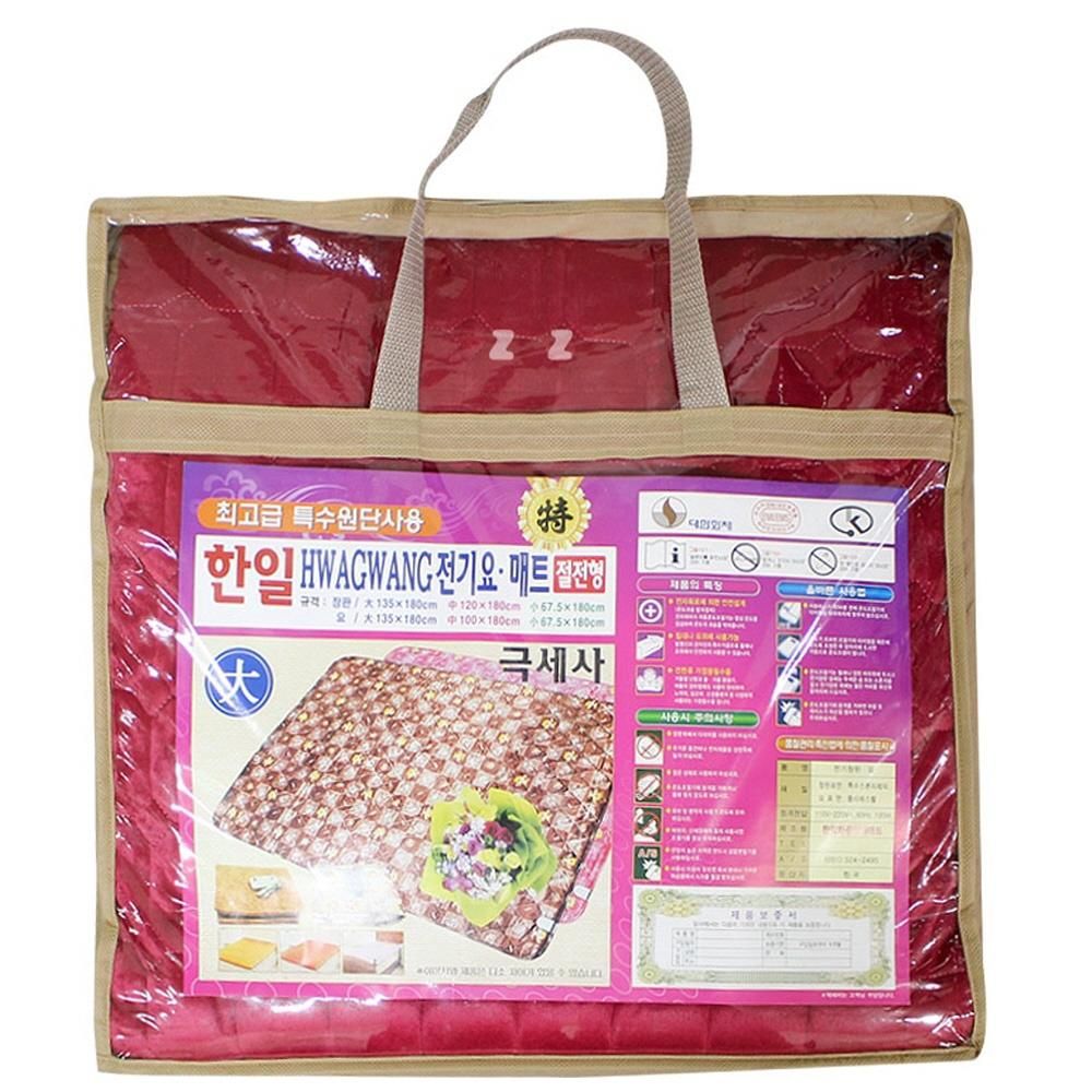 색상랜덤 1개 135x180 극세사 전기요 전기 장판 침대