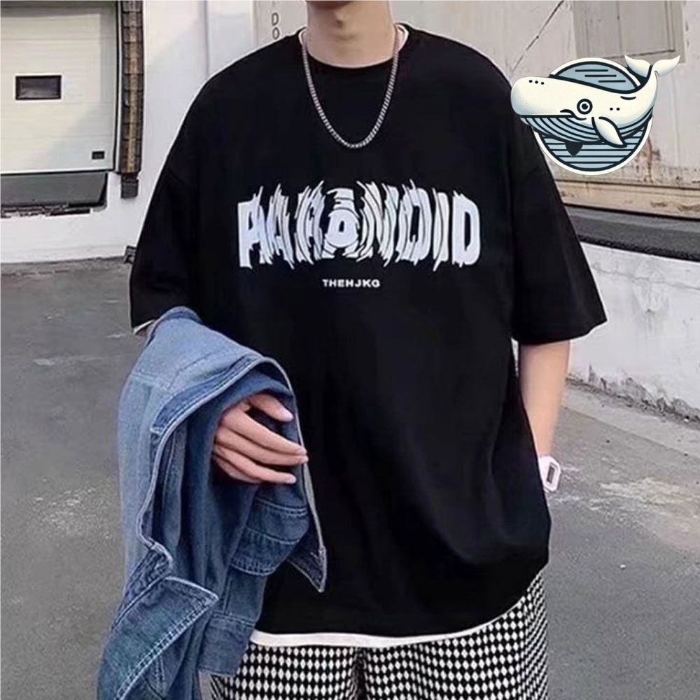 스타일리시 남자 오버핏 반팔 티셔츠 일상