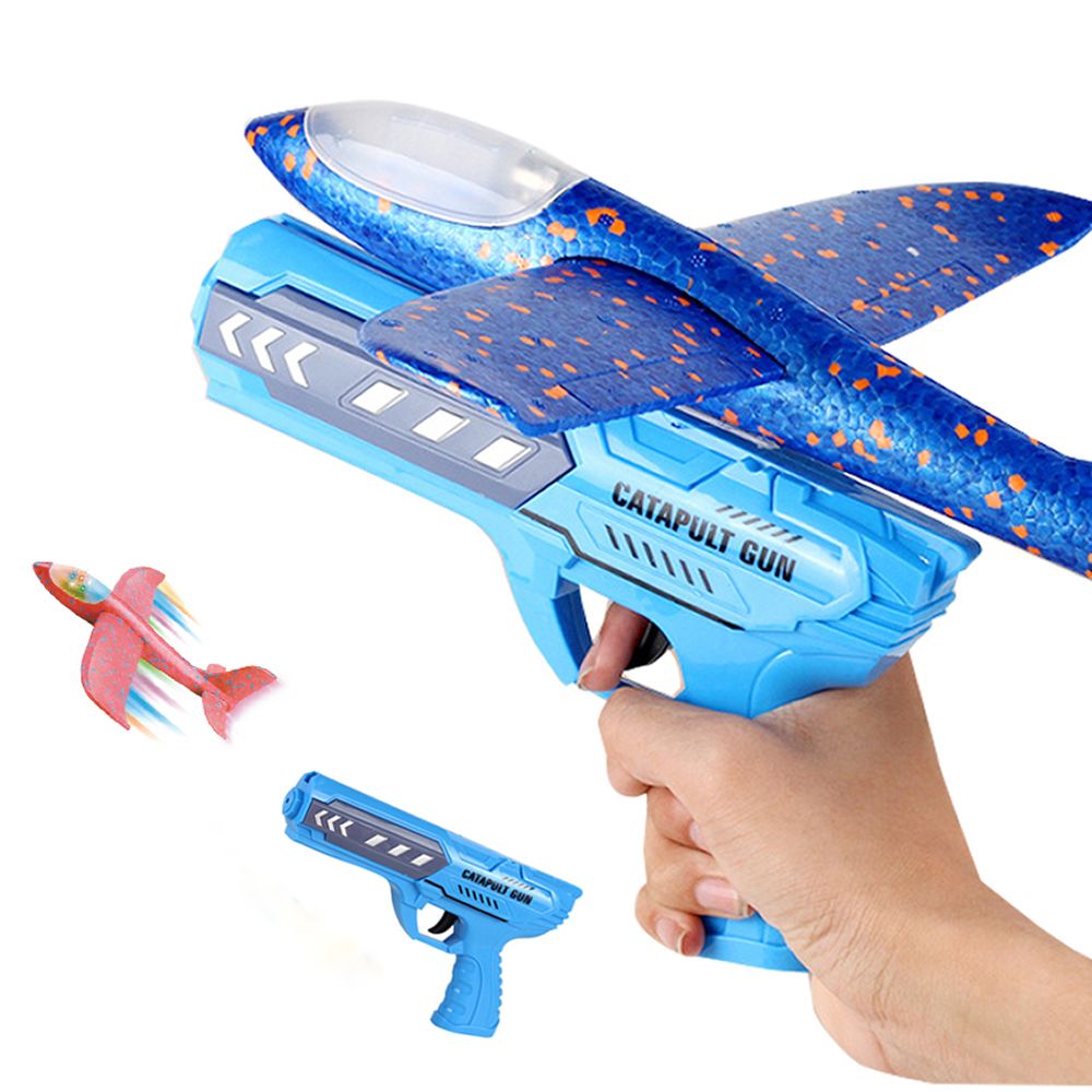 kc인증 야외장난감 에어글라이더 led 비행기 슈팅 총