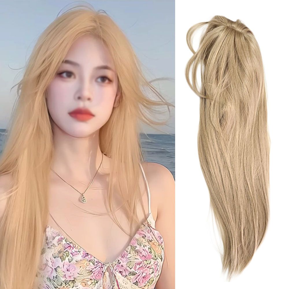 여자 인모 긴생머리 여성가발 패션 통가발 헤어피스