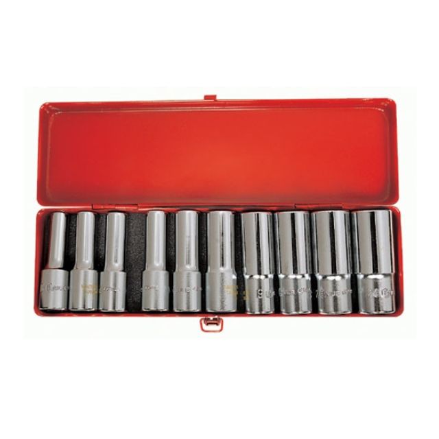 지니어스 롱핸드소켓세트 GD-410M(1/2x10-24) 10pcs