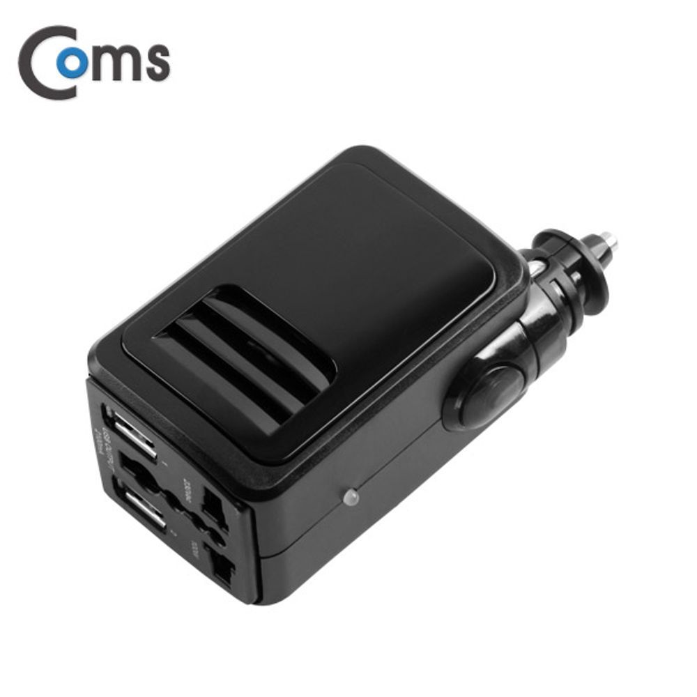 Coms 차량용 인버터 100W 2.1A USB 2포트 (유니버셜)