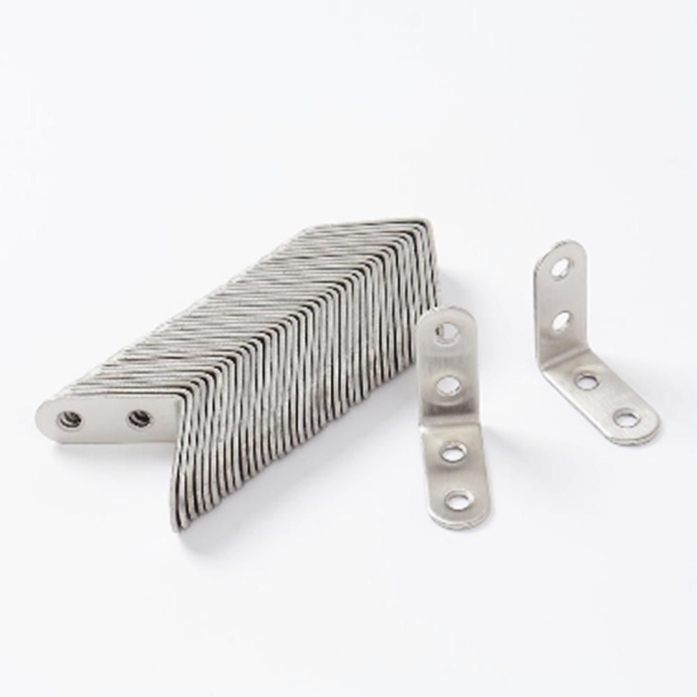 스테인레스 꺽쇠 40개입 4x4cm 받침 캐비닛 코너철