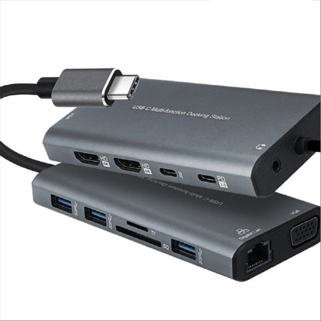 USB 3.1 Type C 멀티 도킹 스테이션 컨버터 허브 12