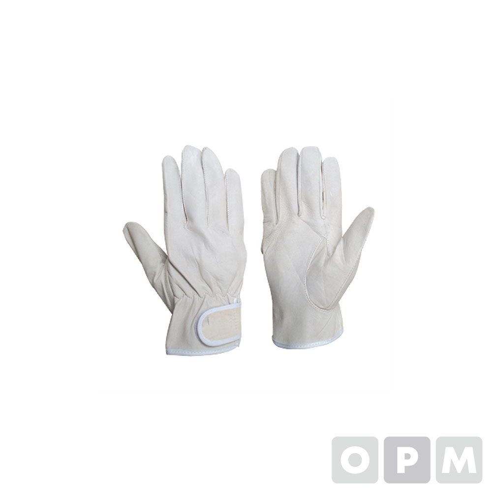 알곤 장갑-견피 240mm/내피무/벨 크 로/백색/덧댐 10E