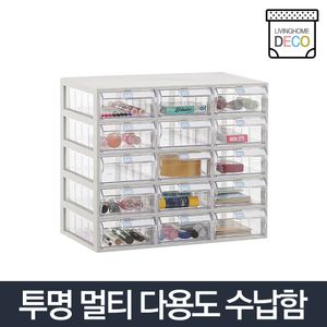 아이티알,NG B타입 수납함 3x5/플라스틱 투명 소품수납장 서랍장