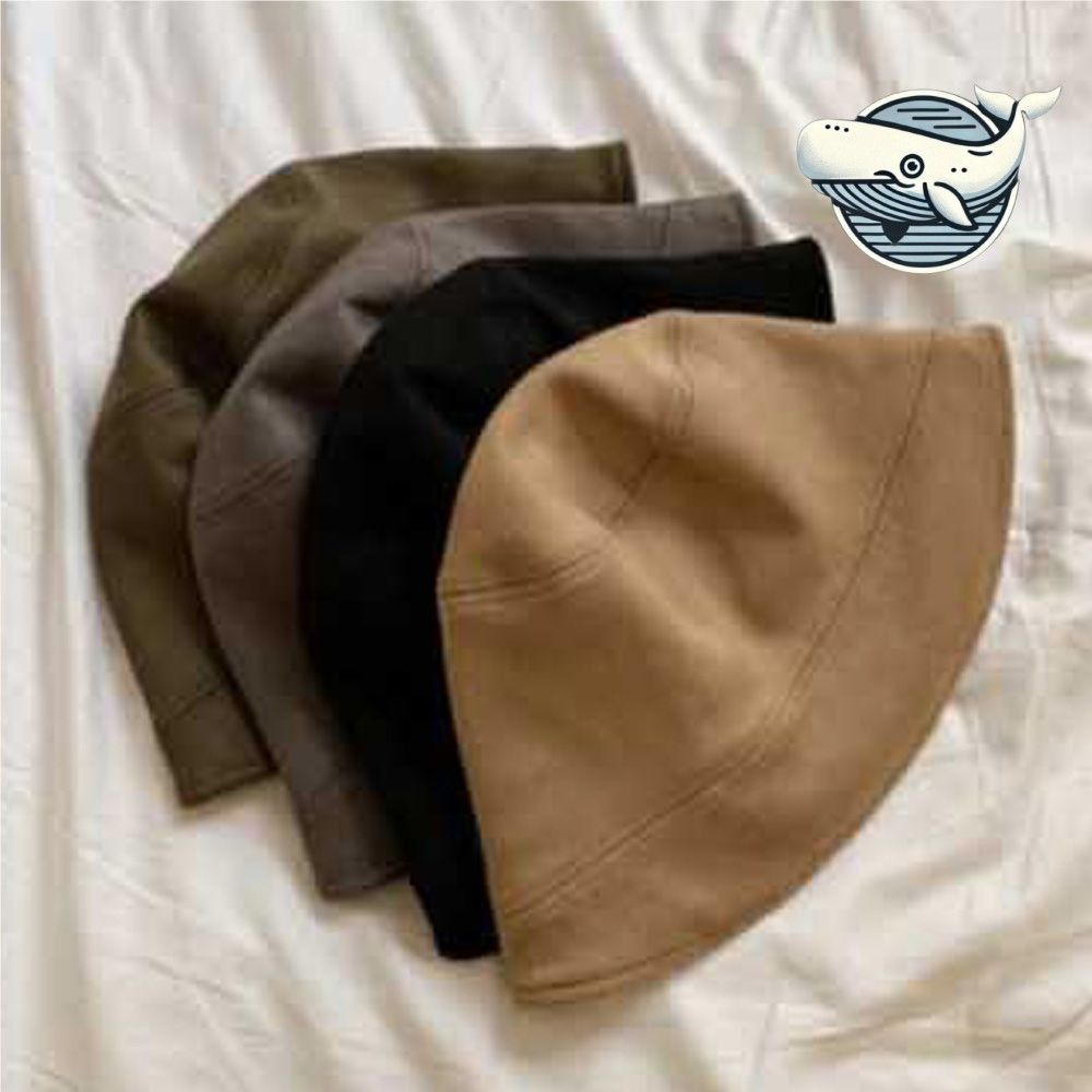 블랙 슬림 벙거지모자 세련된 스웨이드 봄 여름