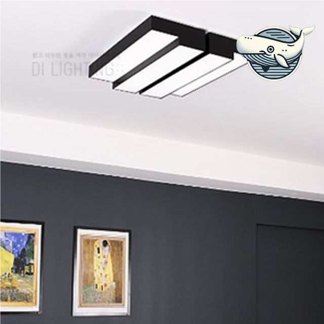 모던 블랙 LED 실내조명 세련된 식탁 거실등