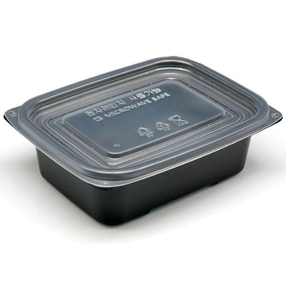 일회용 용기 배달 포장 전자렌지 용기 검정650ml 100P