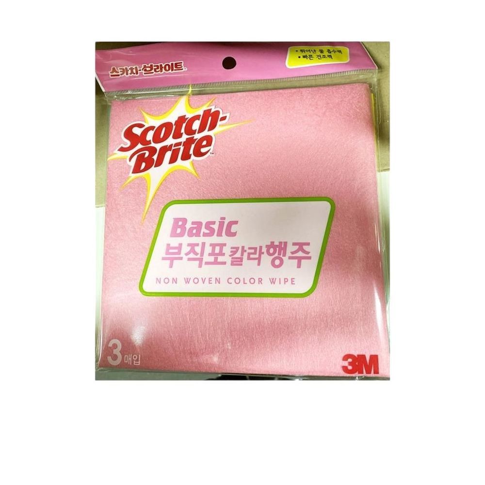 칼라행주 스카치 부직포 3P (30x30) x10개 -식자재