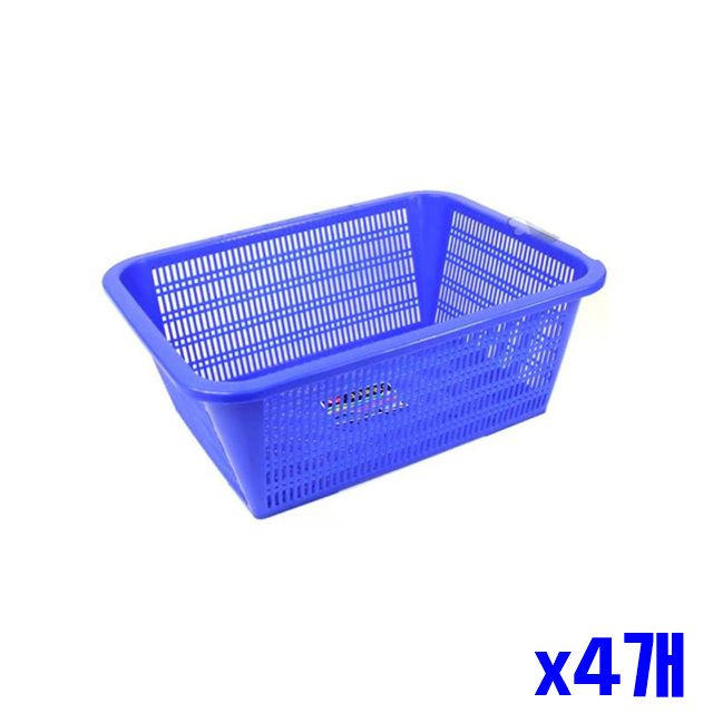 사각 x4개 48x37x18cm 정리 바구니 소품 리빙바구니