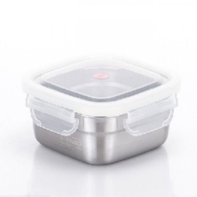 400ml 스텐 스텐반찬통 밀폐용기 스텐락 정사각 반찬