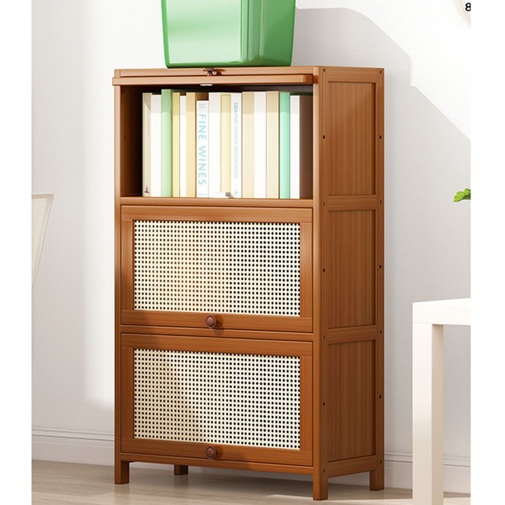 60cm 3단 거실 수납장 라탄