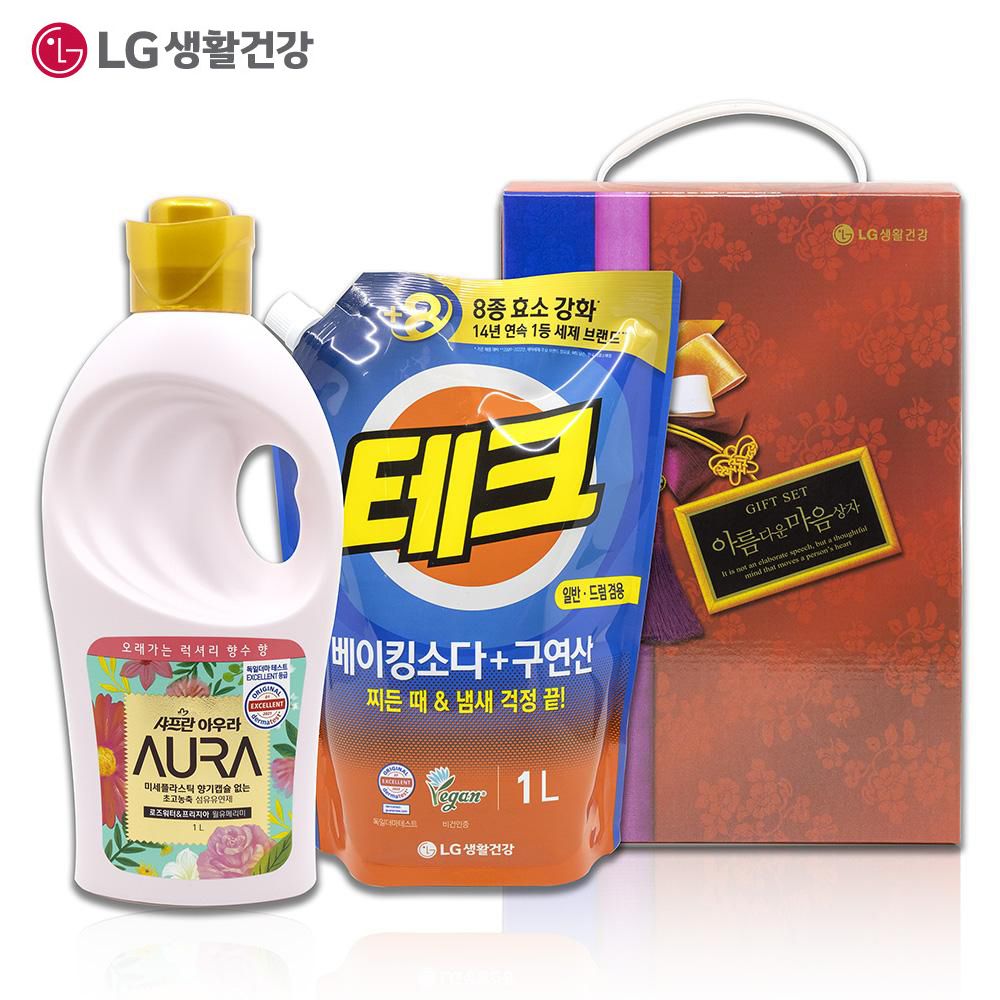 테크 1L+샤프란 아우라 1L 세트 선물 명절 감사 인사