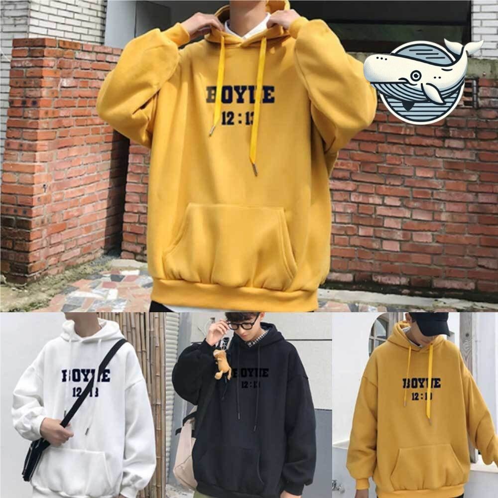 캐주얼 남성 후드 긴팔 티셔츠 기모 스타일