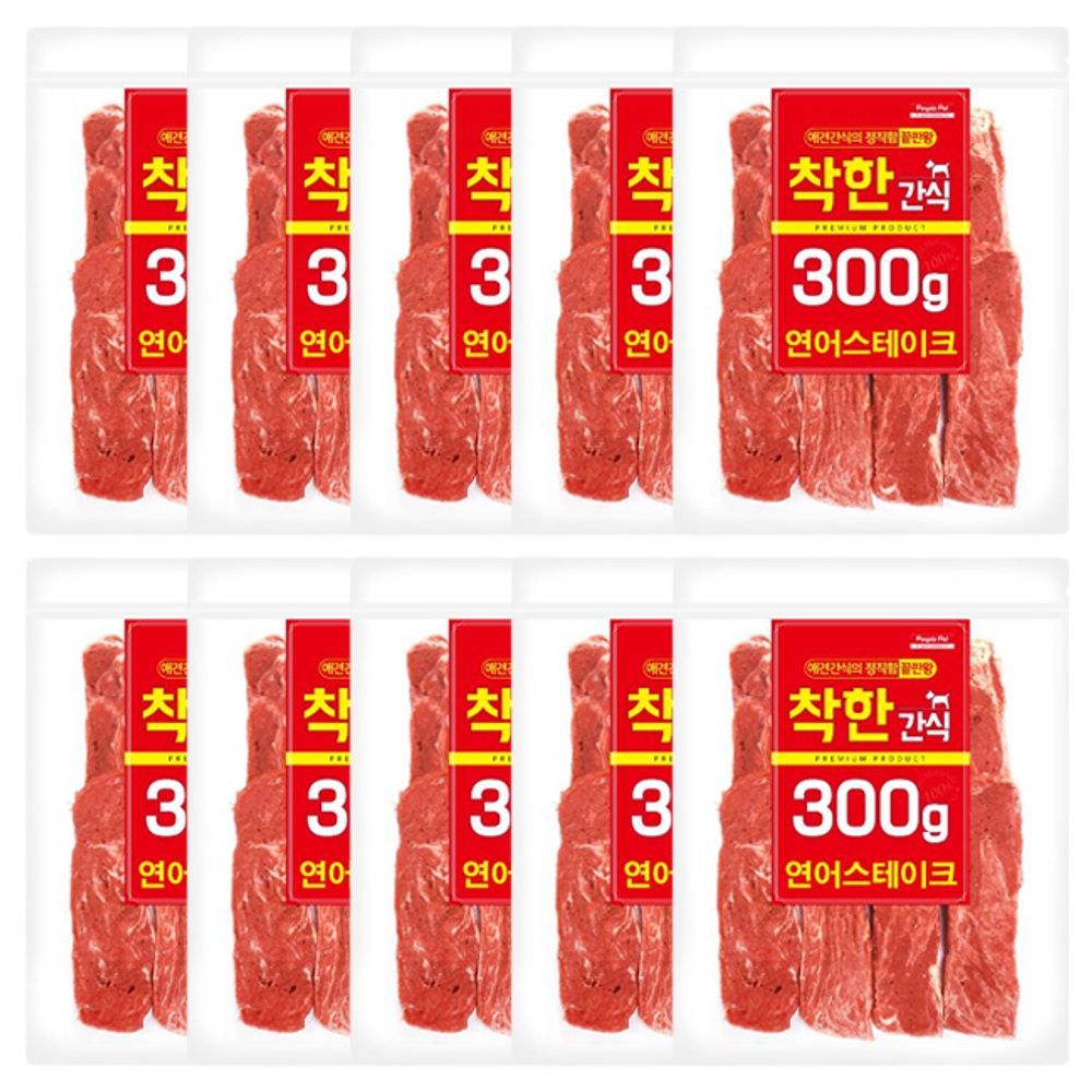 강아지 연어 간식 일상 슬라이스 300g 10P 반려견 대