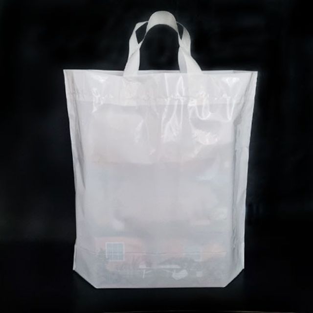 PE 유백 손잡이 루프 봉투 쇼핑 40x30+4cm(100장)