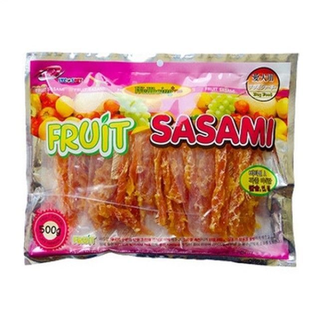 강아지 육포 사시미 일상 과일사사미 500g 3개 강아지