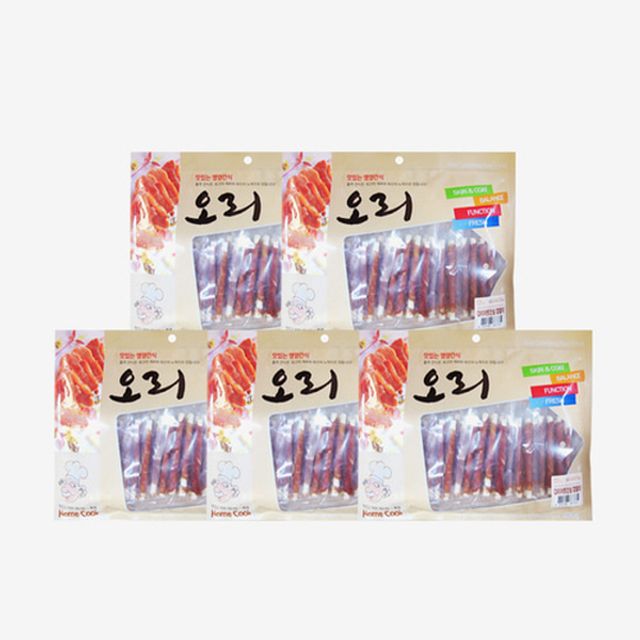 강아지간식 댕댕이간식 오리 안심껌말이 400g X 5EA