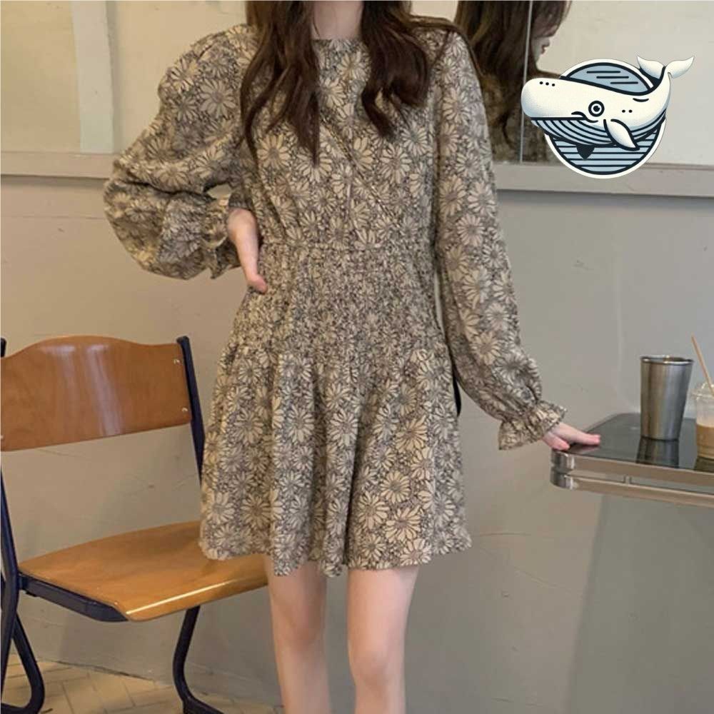 프릴 플레어 미니 원피스 블라우스 루즈핏 여름