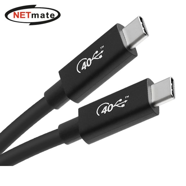 USB4 40Gbps 케이블 1m (블랙 USB-IF 인증)