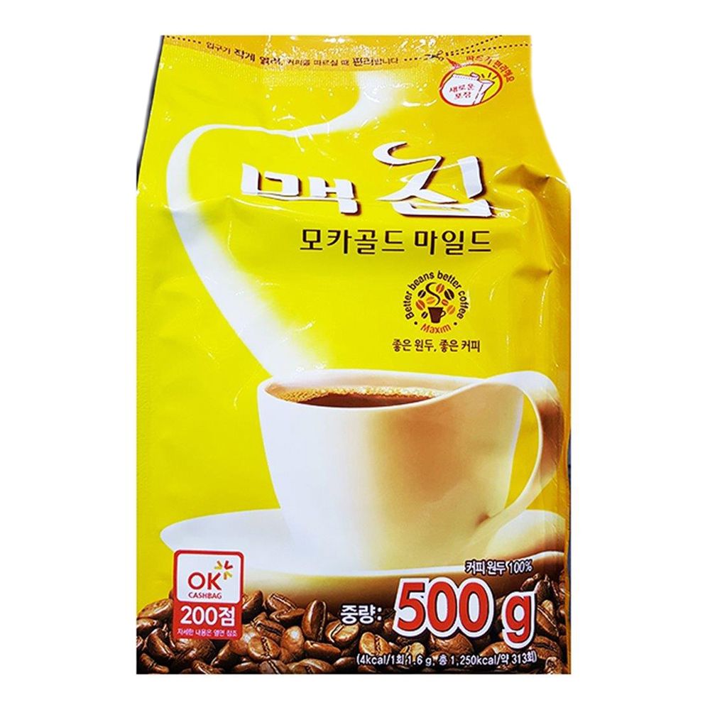 맥심 커피 커피가루 자판기용 봉지커피 500g