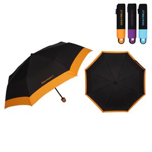 아이티알,NE 고급 블랙 폰지 컬러 배색 포인트 3단 휴대용 우산