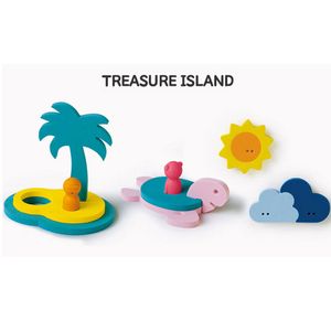 아이티알,NE 유아 목욕놀이 입체 블록 트레저아일랜드 퍼즐 장난감