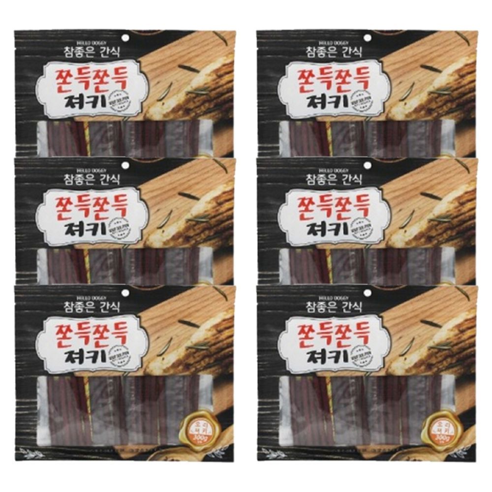 강아지 쫀득 참좋은 일상 오리 져키 300g 6P 반려견