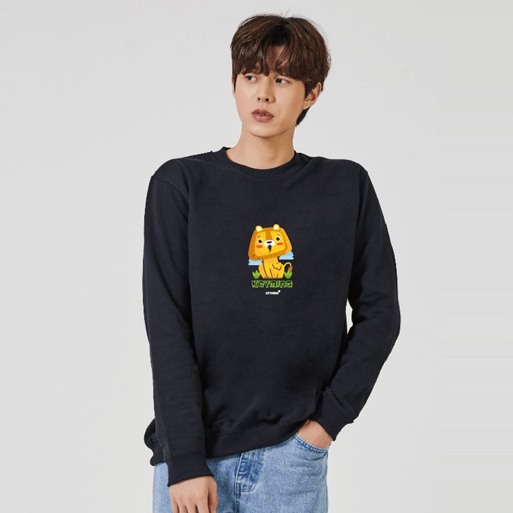키밍 사자 맨투맨 후드티 그래픽 QV