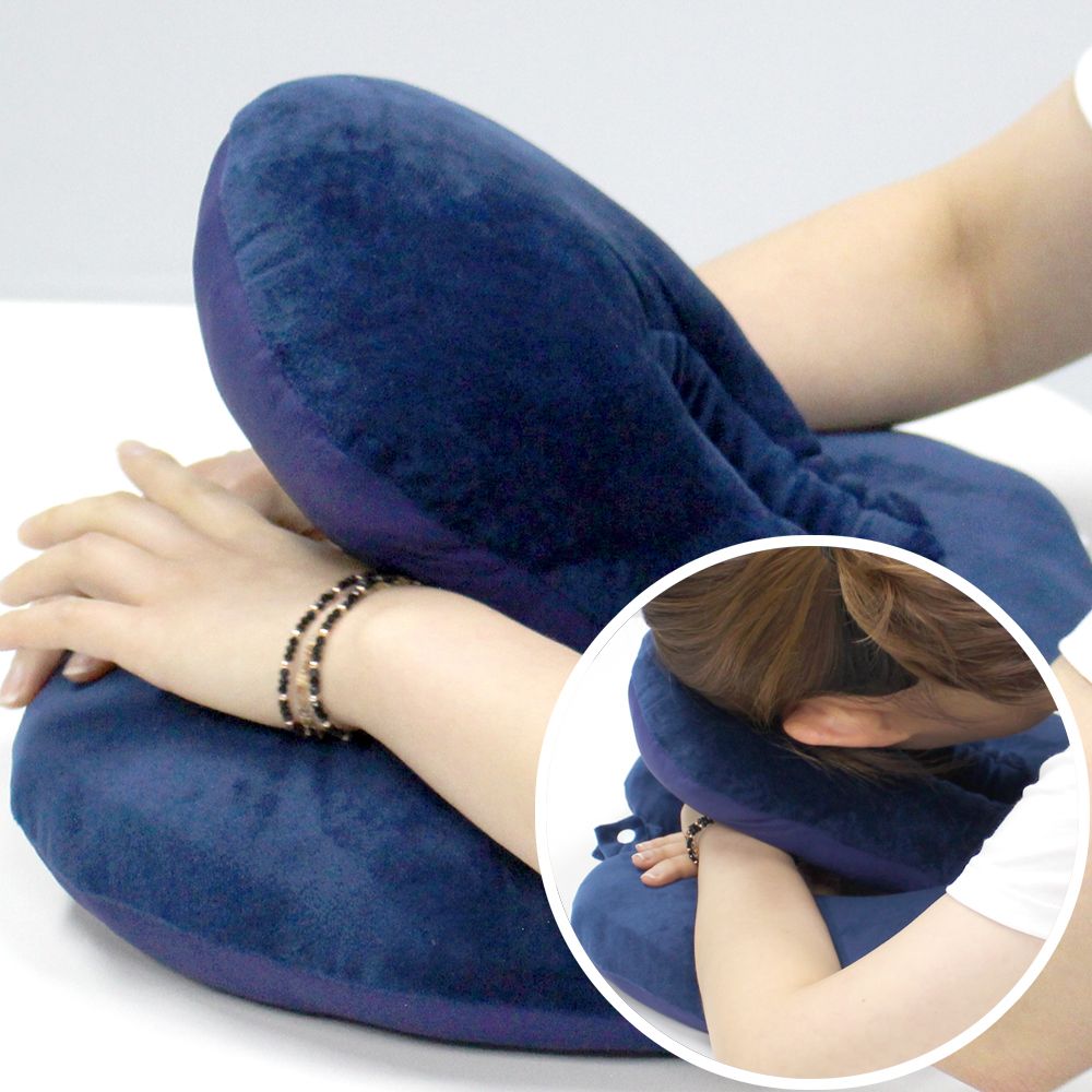사무실 낮잠용 목베게 목쿠션 네이비 낮잠용목베게 목