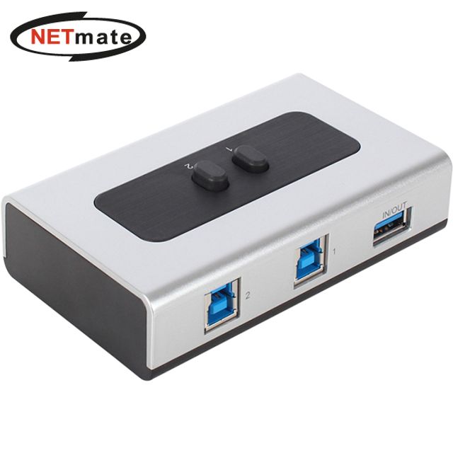 넷메이트 NM-US312 USB3.0 2B 1A 수동선택기 벽걸이형