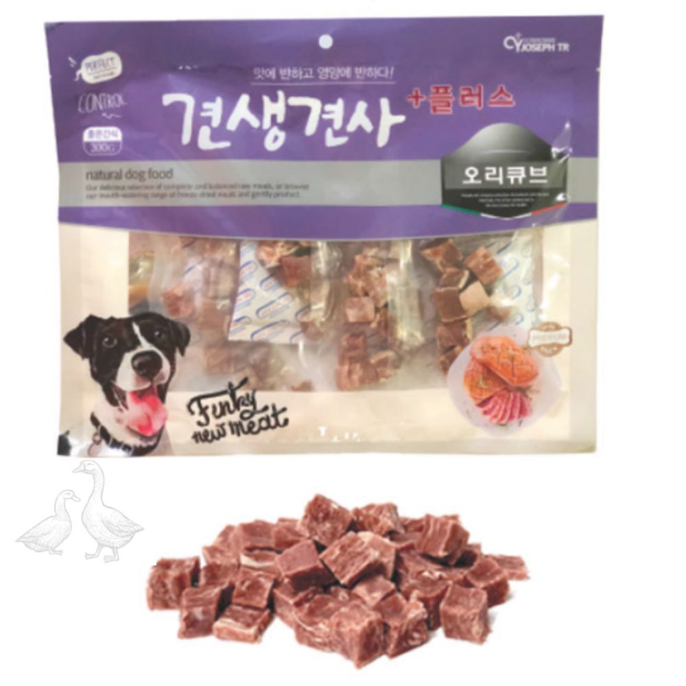 강아지 오리 큐브 애견 육포 300gX50개(1박스)