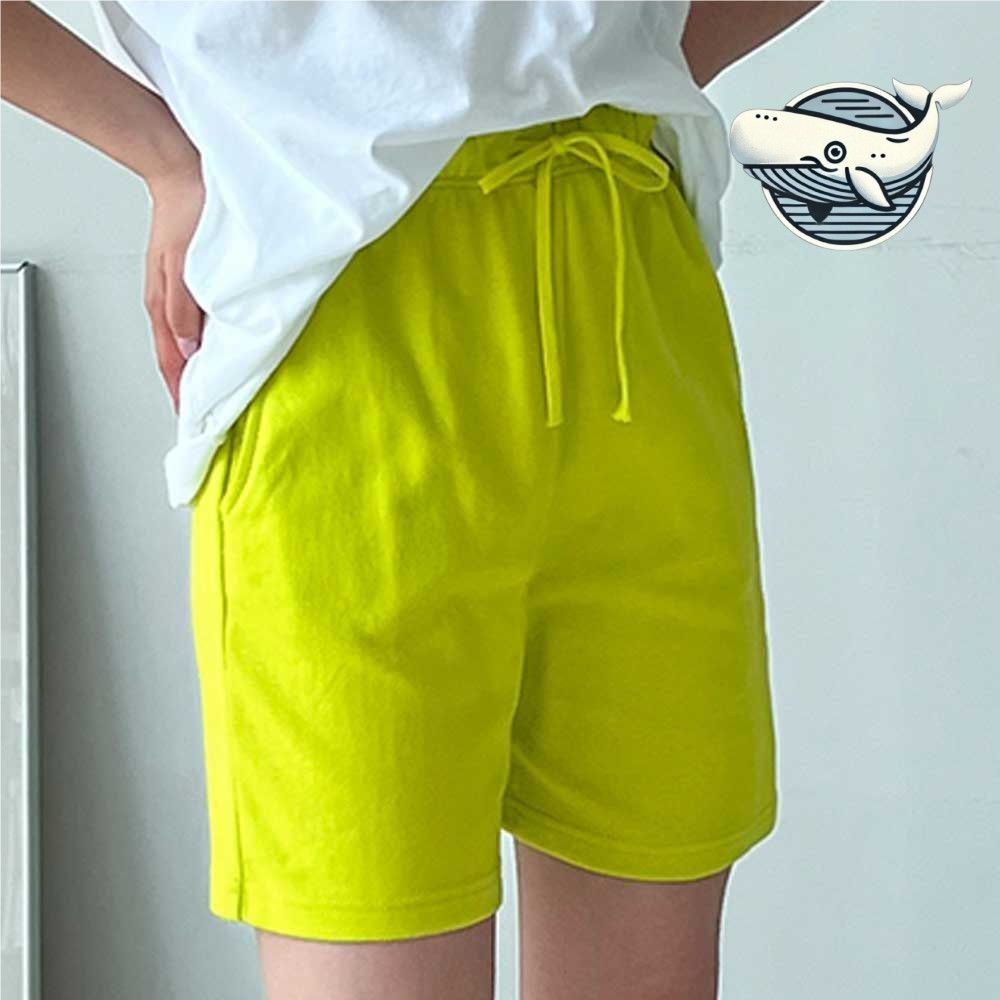여름 편안한 밴딩 반바지 무지 홈웨어 데일리