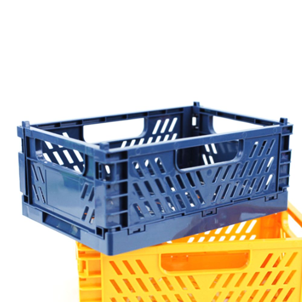 보관박스 플라스틱 접이식 폴딩 스토리지박스 네이비