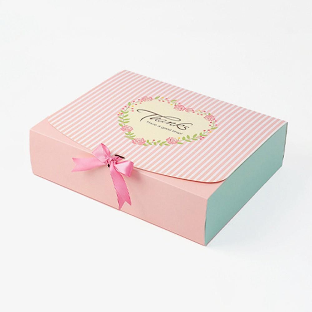 리본 선물상자 10p 31x25cm 핑크 생일 답례품 귀여운