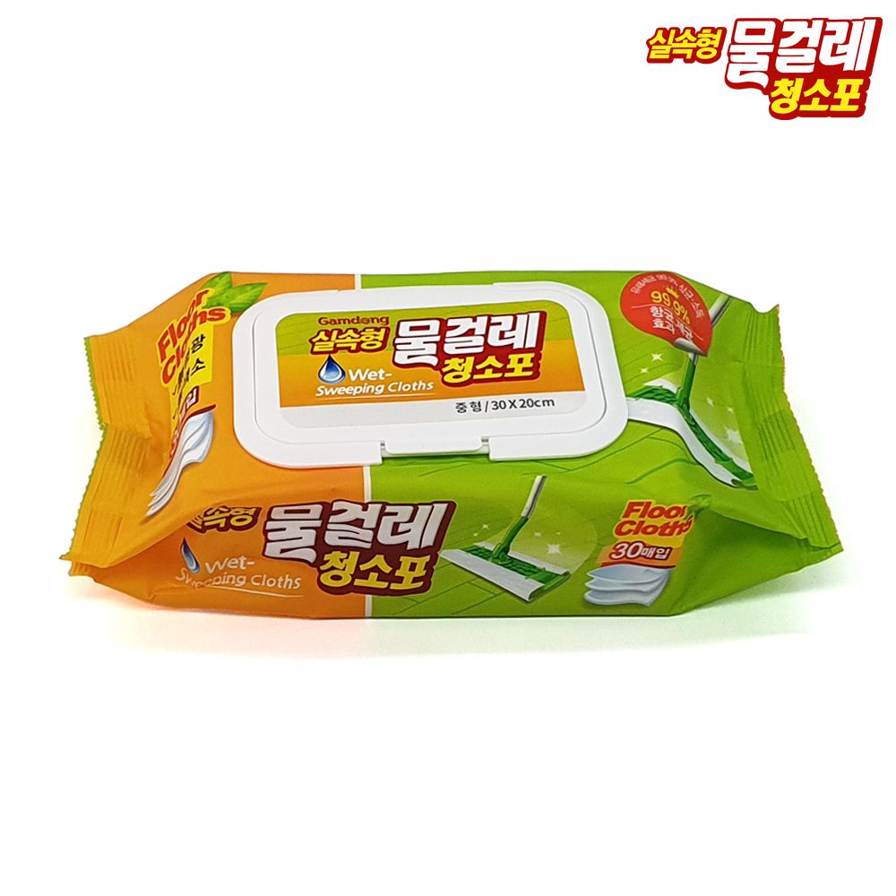 실속형 중형 물걸레 청소포 캡형 20개 한박스