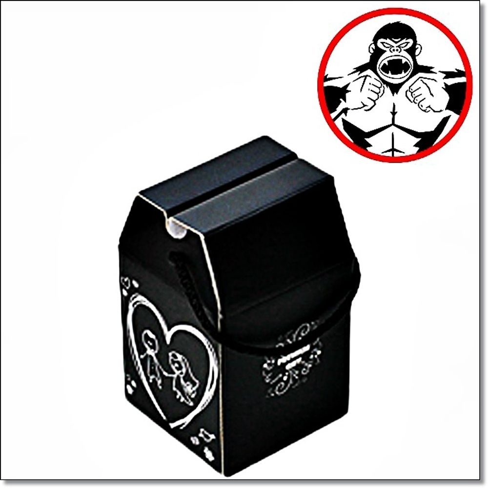 럭키 선물박스 블랙하트1p 100x100x115mm 1묶음100장