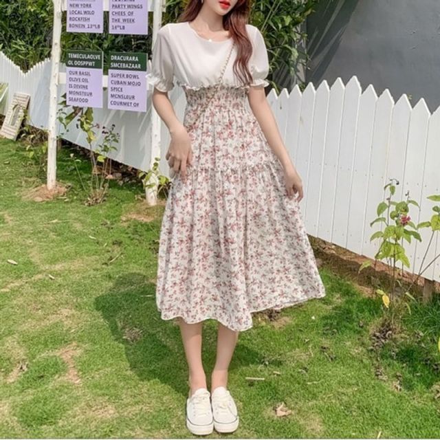 투피스같은 스모킹밴드 원피스 기본 맞춤형 데이 주름