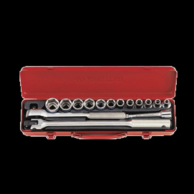 KINGTONY 소켓렌치세트(6PT) 4501MR 1/2DRx15pcs(m