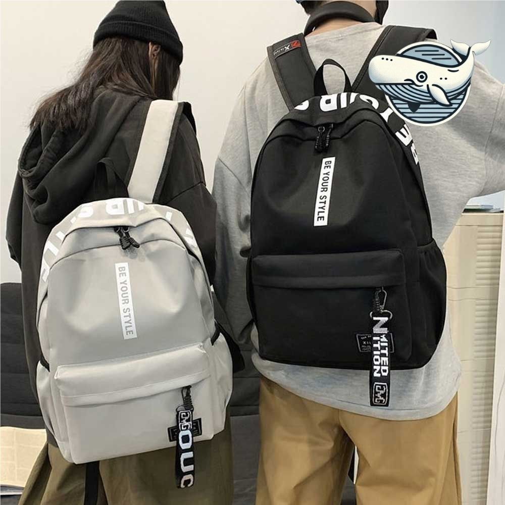 학생 필수 백팩 스타일리시 스포티 가방 라벨
