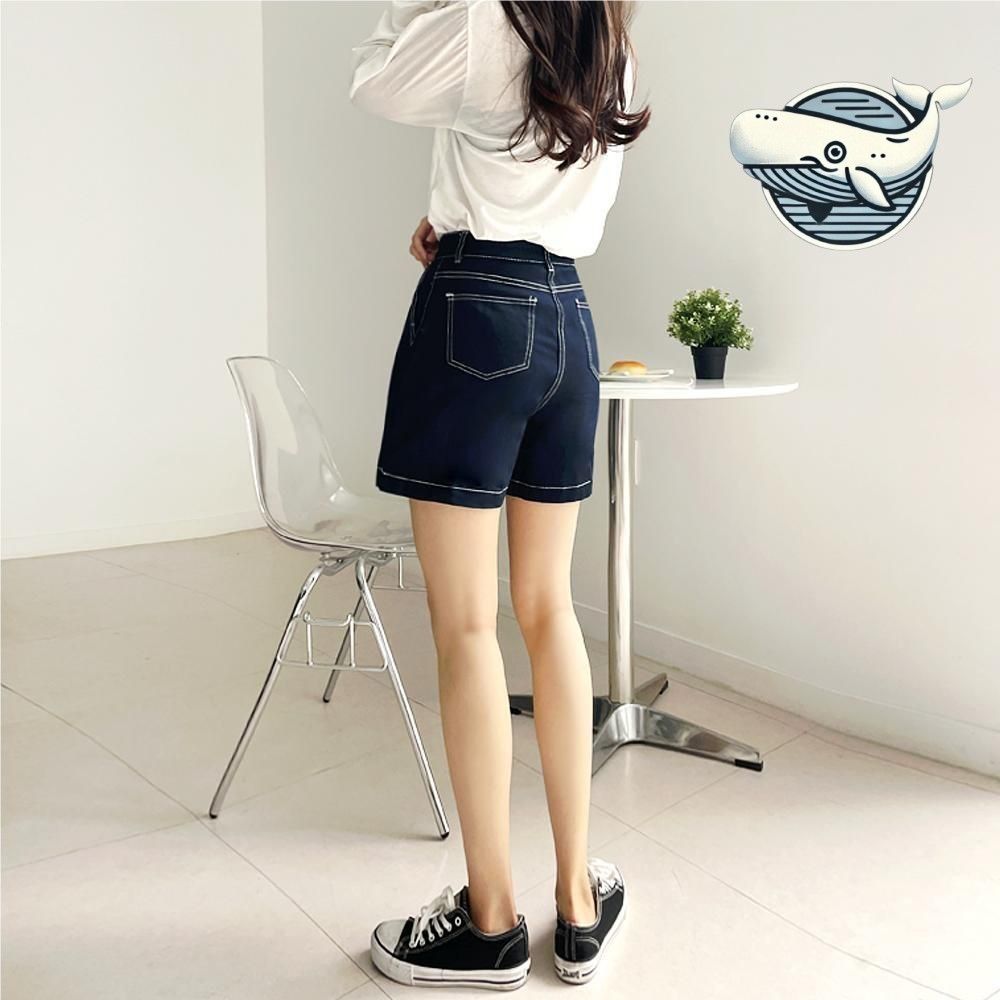 스타일리시 데님 쇼츠 여름 청바지 핏 4부