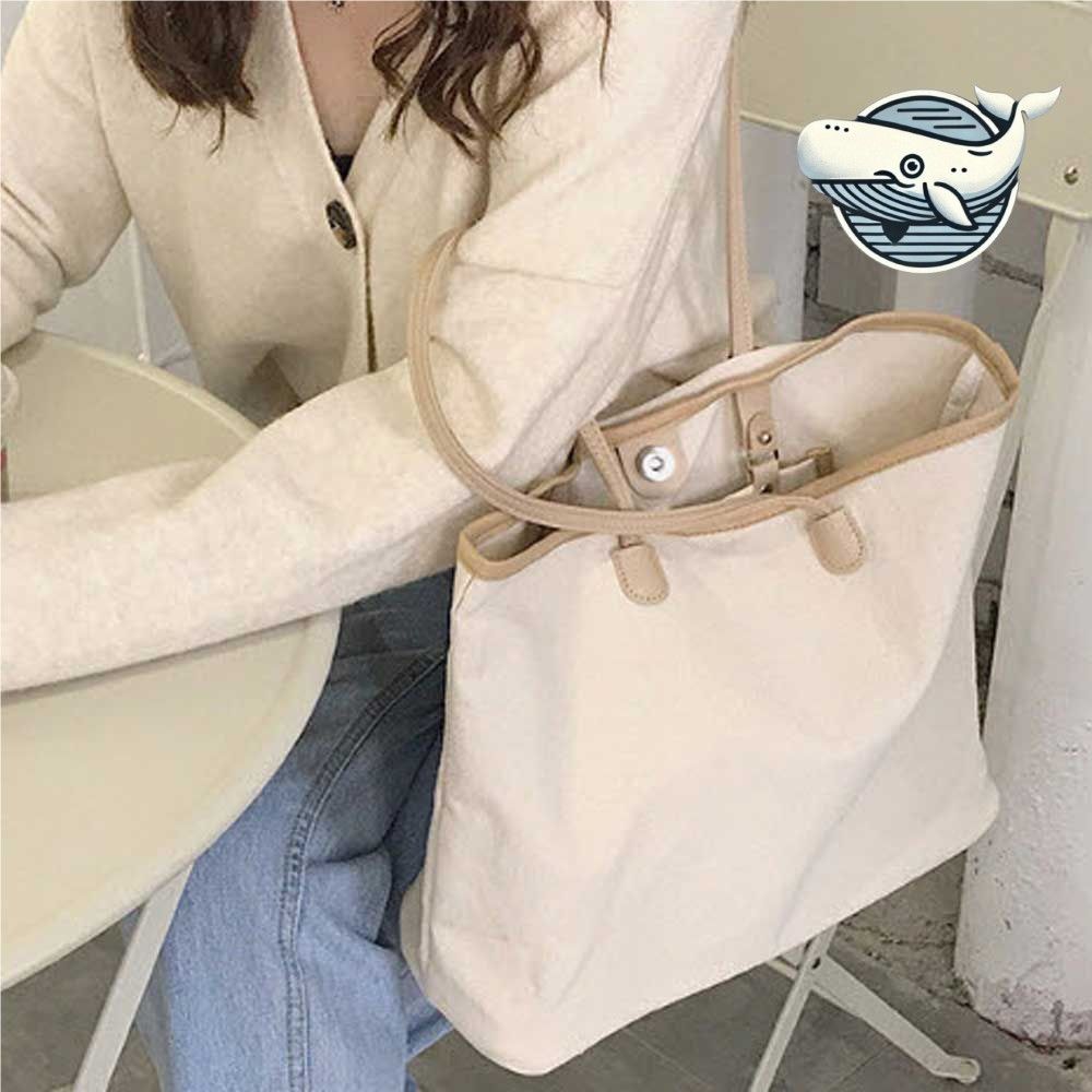 다용도 캔버스 에코백 편안한 숄더백 가벼운