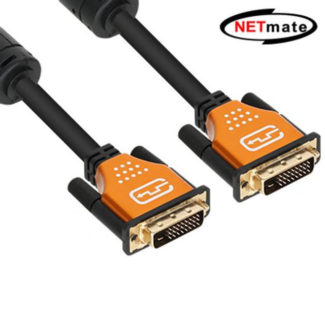 NETmate DVI D 듀얼 Gold Metal 케이블 10m