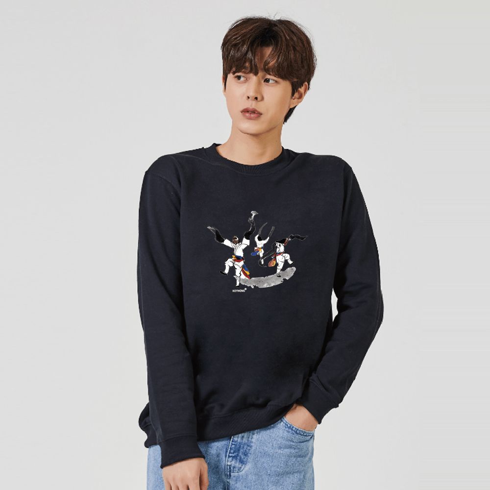 키밍 탈춤 하회탈 맨투맨 후드티